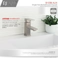 thumbnail image 4 of Stylish Single-Handle Brushed Nickel Bathroom Faucet Height 6" B-103B, 4 of 11