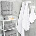 thumbnail image 5 of 6-Piece Winter Towel Set, Ultra Soft Absorbent Cotton Bath Towels for Bathroom, 600 GSM Thick Quick-Dry Hotel Luxury Spa Towels, 4 Bath Towels 2 Washcloths, Idea Gift, White, 5 of 9