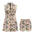 thumbnail image 3 of Yuyamidu Boho Floral Butterfly Tennis Golf Dress Sleeveless Workout Golf Dresses with Pocket Separate Shorts Tennis Dress for Women Size 2XL Quick Dry Sports Activewear Dresses, 3 of 7