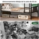 thumbnail image 5 of Simple Hogar 1M Literas Individuales, Literas Matrimonial e Individual, Litera Hierromadera Fuerte Estable Apto para Adultos, con Barandillas y Escaleras de Seguridad, 5 of 8