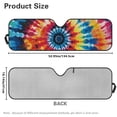 thumbnail image 5 of Binienty Sun Shade for Car Windshield Tie Dye UV Blocking Reflective Heatshield Sunshade for 1997-2017 Jeep Wrangler Rubicon Sahara TJ JK JKU 2/4 Doors, 5 of 6