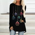 thumbnail image 2 of Makaor Womens Fashion Tops Plus Size Crew Neck Shirts Tunic Christmas Tree Graphic Long Sleeve Pullover Tees Cute Vacation Clothes, 2 of 5
