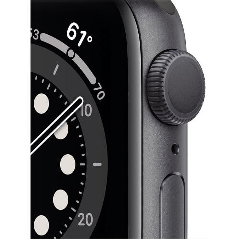 Apple Watch Series 6 GPS, mm Space Gray Aluminum Case with Black Sport  Band   Regular