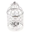 thumbnail image 4 of Electroplated Metal Birdcage Shape Tea Light Candle Holder Holder Home Decor A-Silver, 4 of 8