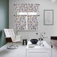 thumbnail image 4 of Vintage Purple Flower Kitchen Curtains Sets for Windows 36 Inch Length, Farmhouse Botanical Floral Retro Rod Pocket Window Treatments Tier Curtains and Valances Set for Bedroom/Bathroom, 4 of 8