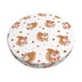 thumbnail image 2 of Lsque Squirrel Giving A Gift Round Bar chair cushion covers Velvet Fabric Premium Comfort Protects from Scratches and Stains for 14-17 Inch Chair- 12 inch, 2 of 7
