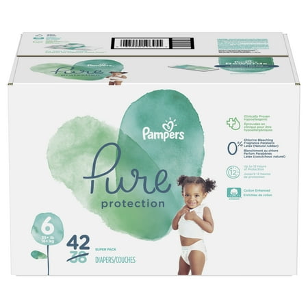 Pampers Pure Protection Disposable Diapers Super Pack - Size 6 - 38ct