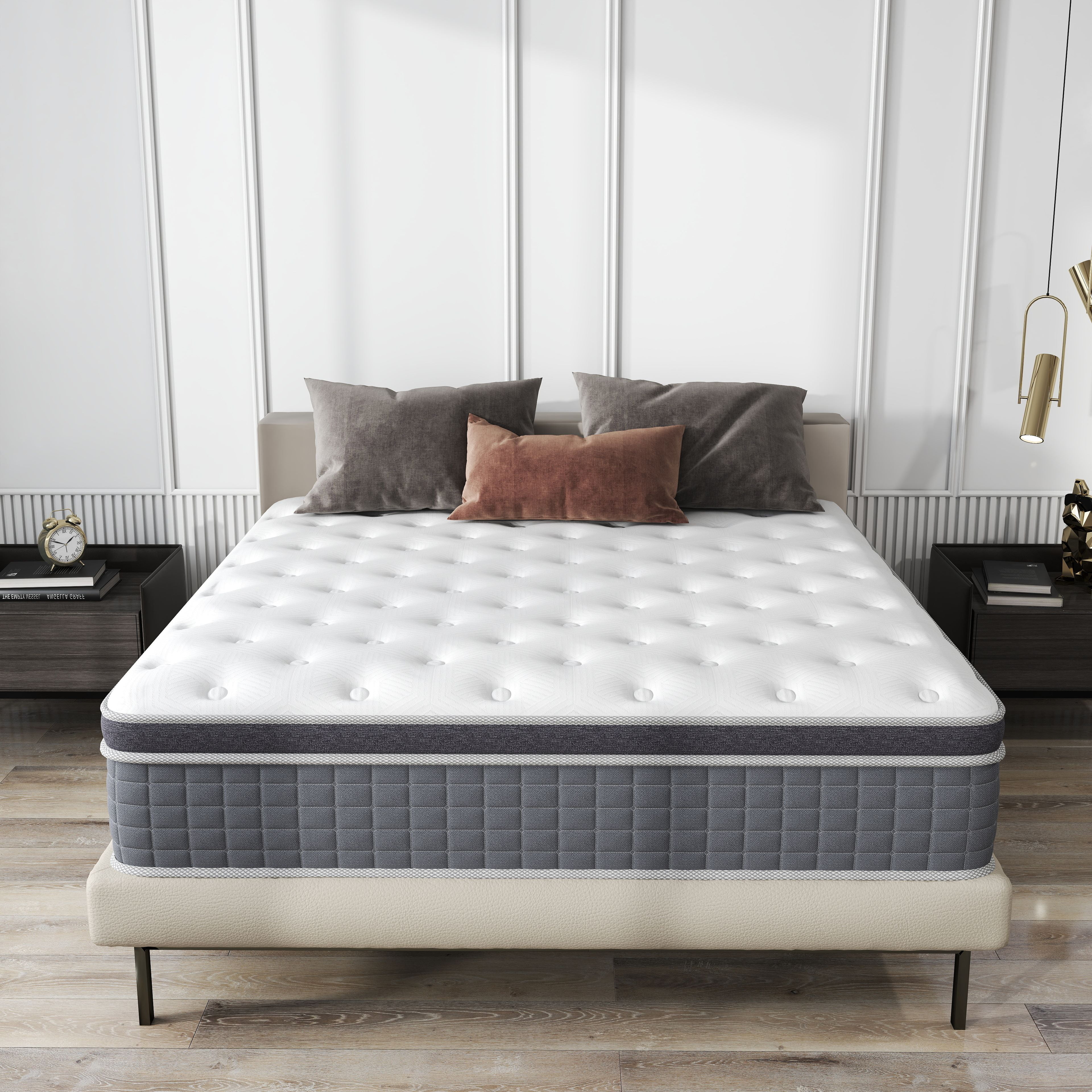 lemontalking 12" Gel Memory Foam Hybrid Mattress Inlemontalkingrspring Medium Firm Mattress,Twin