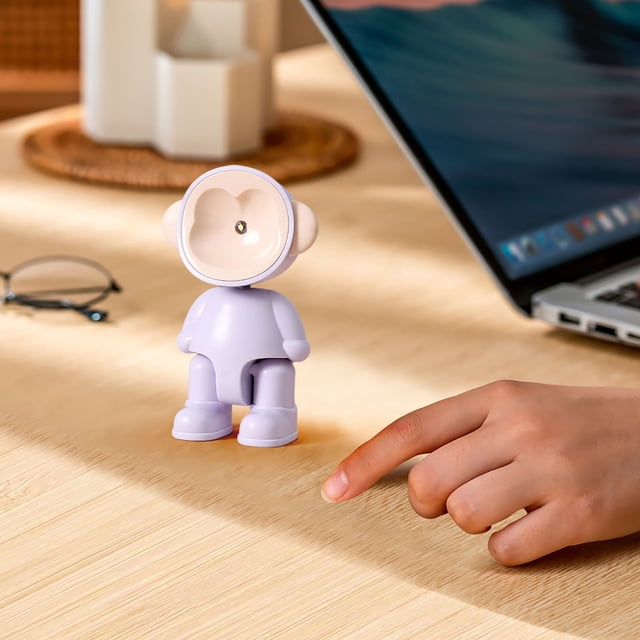 Cute Pet LED Night Light for with Multi-Color Adjustable Glow and Rotating Head – Battery Operated Table Lamp for Bedroom or Desk