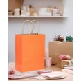 thumbnail image 5 of Large Kraft Paper Bags with Handles 13"x10"x5" 32pcs Gift Paper Bag Orange Solid Color Bags（Large Size）, 5 of 11