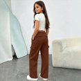 thumbnail image 2 of UAYOTSE Teen Girls Baggy Cargo Sweatpants Relaxed Fit Multi Pocket Pull On Trousers School Sporty Wear Autumn,Sizes 5-6 Years, 2 of 9