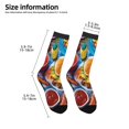thumbnail image 2 of Fuzoiu Vibrant Picnic Food Spread Print Kids Socks For Boys Girls,Grip Crew Socks with Non Slip,Lightweight Stretch Crew Socks,Toddlers Crew Boot Socks, 2 of 5