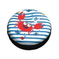 thumbnail image 3 of Kll Red Funny Crab On Blue Stripe Tire Cover,Universal Wheel Tire Cover For Trailer, Rv, Suv, Truck,Camper And Many Vehicle,(14 Inch), 3 of 8