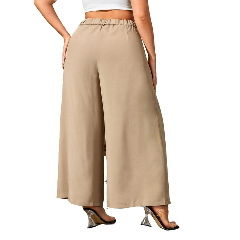 Walmart women's plus size best sale khaki pants