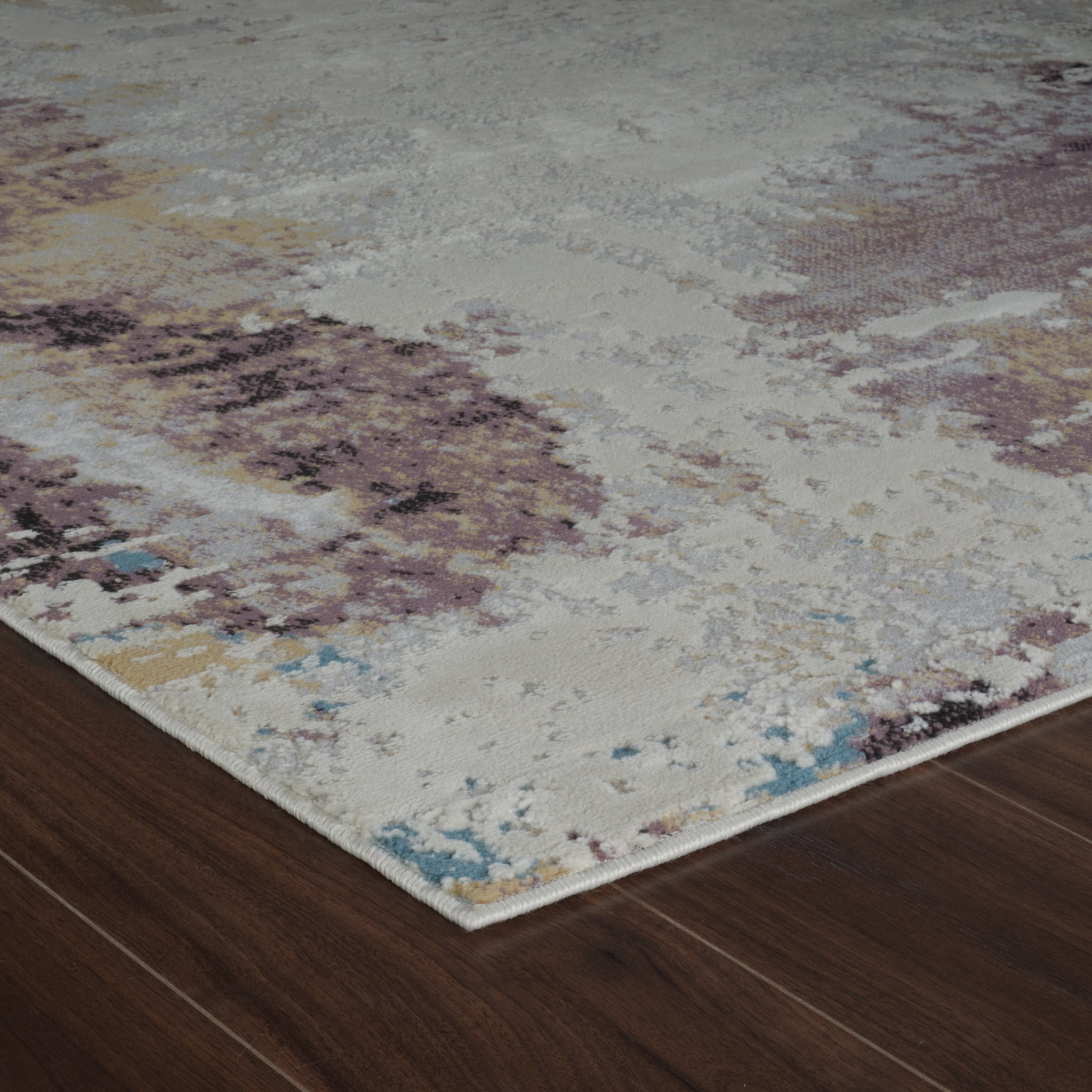 Rug Branch Nomad Abstract Indoor Area Rug, Beige Blue, Modern - Living Room, Bedroom, Dining Room, and Kitchen