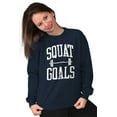 thumbnail image 3 of Squat Goals Workout Motivation Unisex Plus Fleece Graphic Sweatshirt Brisco Brands 4X, 3 of 5