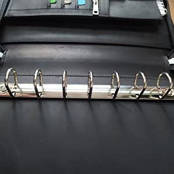 7 Ring Check Binder for Business Checks, Checkbook Binder with Zipper for 3-up Business Checks,Personalized Check Book Portfolio for 9 x 13 inch Sheets 600 Check, Check Holders for Men/Women