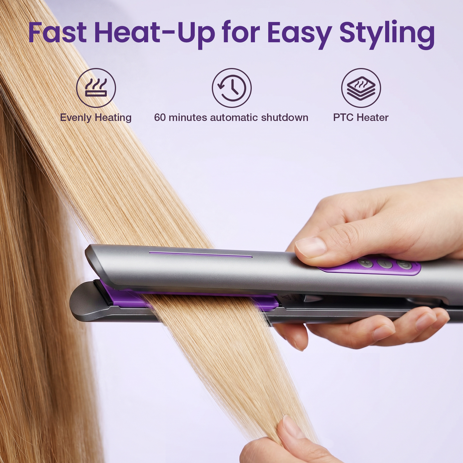 NEXPURE Ionic Flat Iron Hair Straightener, 1-Inch photo 8