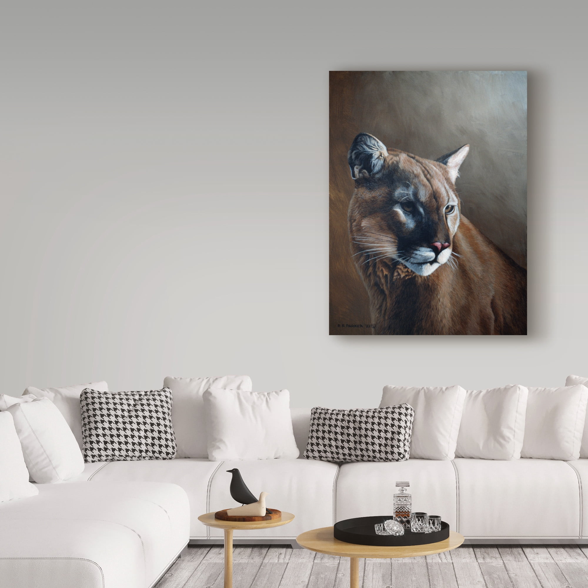 Trademark Fine Art 'Cougar' Canvas Art by Ron Parker