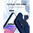 thumbnail image 3 of for Samsung Galaxy A53 5G Phone Case, Ring Stand [360° Rotatable Ring Holder] with 2 Screen Protector, with Full Camera Cover Protection, Silicone Slim Protective Phone Case (Navy Blue), 3 of 10