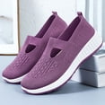 thumbnail image 6 of Pandaie Orthopedic Shoes for Women Wide Width Breathable Walking Slip on Sneakers Comfortable Arch Support Nurse Shoes Purple Size 8, 6 of 9