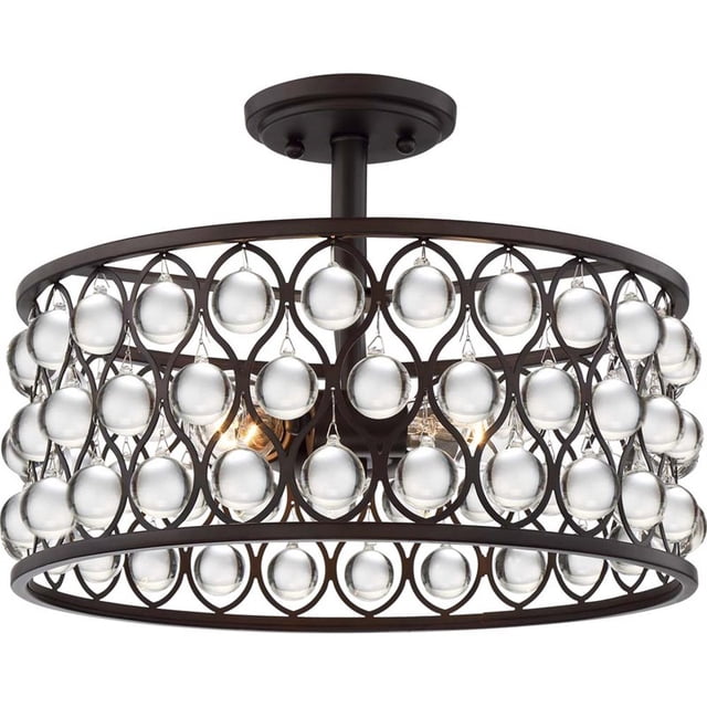Quoizel Alexandria Large Semi Flush Mount in Palladian Bronze