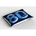 thumbnail image 2 of Ambesonne Birthday Pillow Sham 2 Pack, Party Theme and Stars, 30"x20", Navy Blue and Sky Blue, 2 of 3