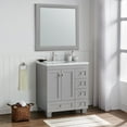 thumbnail image 2 of Eviva Happy 30" x 18" Transitional Gray Bathroom Vanity with White Carrara Marble Countertop, 2 of 7