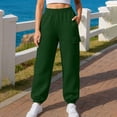 thumbnail image 7 of Iyufng Women Cargo Jogger Sweatpants Elastic High Waist Ribbed Ankle Cuff Loose Casual Pants with Pockets, 7 of 7