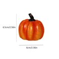 thumbnail image 2 of Halloween Pumpkin Flameless Flickering Candle Light Pumpkin LED Orange Candle, Battery Operated, Unscented Real Wax Halloween Indoor Party Decoration, Orange/1 Pcs, 2.36x2.56", 2 of 6