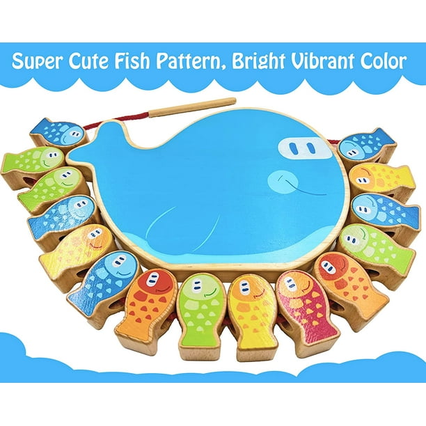 Bright Color Magnetic Fishing Game