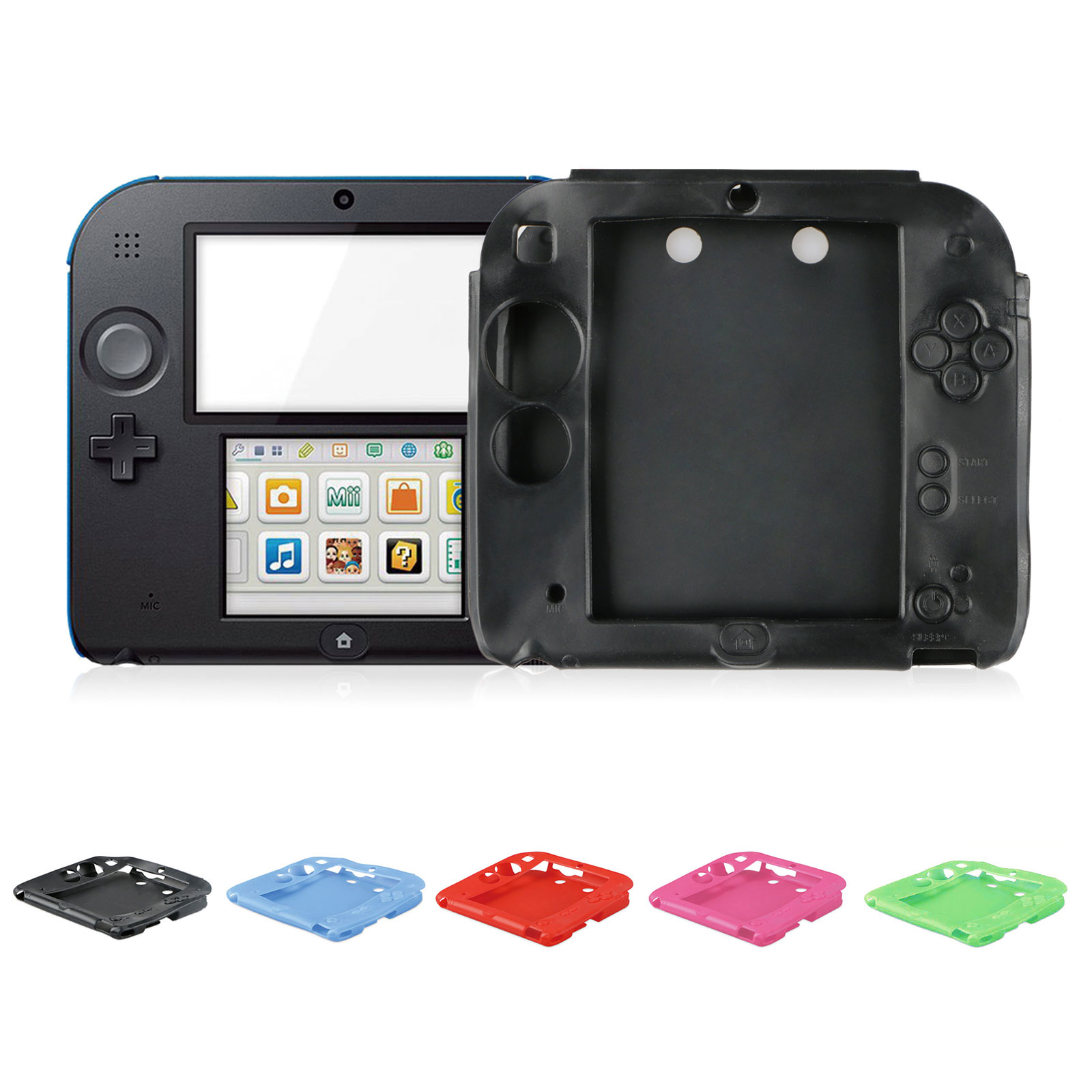 Soft Silicone Rubber Protective Case Cover Skin for Nintendo 2DS