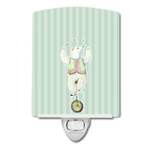 Caroline's Treasures BB6861CNL Circus Bear Ceramic Night Light, 6x4x3", multicolor