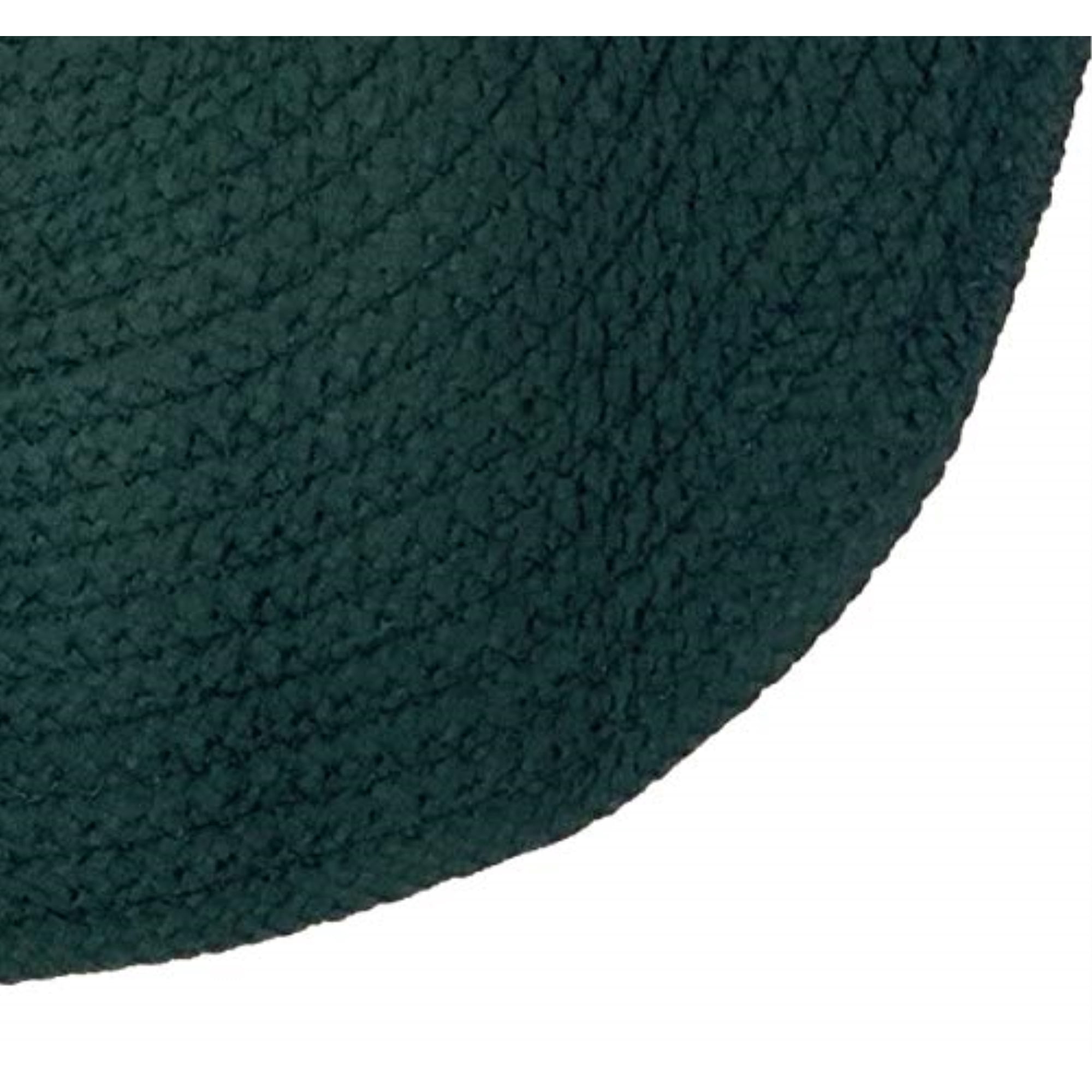 Better Trends 7.3' x 9.3' Oval Braided Rug 100% Polypropylene Durable & Stain Resistant Reversible Indoor Area Utility Rug Alpine Solid Collection - (Hunter Solid)