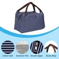 thumbnail image 4 of Insulated Lunch Bags, 9"x5"x6" Thermal Lunch Portable Containers Bag, Dark Blue, 4 of 6