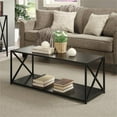 thumbnail image 3 of Convenience Concepts Tucson Coffee Table in Black Wood Finish and Metal Frame, 3 of 3