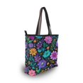 thumbnail image 6 of Women's Tote Handbag Cloth Handbag Large Tote Bag Shopping Bag Colorful Flowers and Vines, 6 of 8