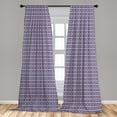 thumbnail image 4 of Ambesonne Christmas Curtains, Knit Look Xmas Print Art, Pair of 28"x63", Dark Indigo White and Blush, 4 of 4