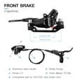 thumbnail image 4 of Tignapoo Hydraulic Disc Brake Set for Mountain Bikes - Aluminum Alloy Front & Rear Brake Calipers with 2 Brake Rotors, Black Finish, Includes All Necessary Hardware for Easy Installation, 4 of 6
