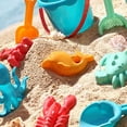 thumbnail image 3 of Juego de juguetes de arena con palas, rastrillo y balde: juego de 9 piezas junto al mar para aventuras de castillos de arena para niños y diversión en la playa, 3 of 5