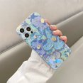 thumbnail image 4 of Funda de teléfono con diseño de flores retro de lujo y láser para iPhone 16 Pro MAX 15 14 13 12 11 X XS XR 7 8 Plus SE, funda suave a prueba de golpes, 4 of 4