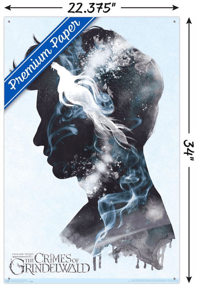 Fantastic Beasts: Crimes Of Grindelwald - Newt Illustration Wall Poster with Push Pins, 22.375" x 34"