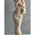 thumbnail image 3 of Women's European Style Cross-back Halter Form-fitting Dress Sexy Hollow Out Bodycon Dress 2025 Summer Female Knit Dress, 3 of 8