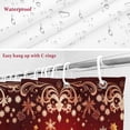 thumbnail image 6 of Christmas Reindeer Bathroom Shower Curtain Gold Snowflakes Winter Red Fantasy Waterproof Washable Shower Curtains for Bathtub Bath Decor with Grommets and Hook 72 X 84 Inch, 6 of 8