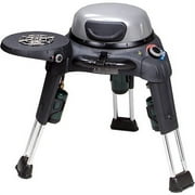 Aussie Adventurer 5,500 BTU Portable Gas Grill w/ Side Burner, Black and Silver