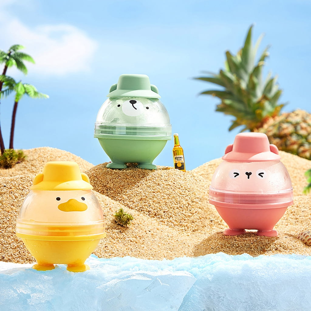 Ice-Ball-Maker Mold with Lid Easy to Release Silicone Round Ice-Cubes Molds