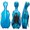 Blue, variant on MI&VI CP-7001 Classic Polycarbonate Fiber Cello Case (Full Size) 4/4 with Wheels | Zipper Closure Bow Pockets | 8.5lb Lightweight | Tough Shell - by MI&VI Music (Silver)