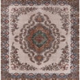 thumbnail image 1 of Ahgly Company Indoor Square Mid-Century Modern Reddish Brown Oriental Area Rugs, 6' Square, 1 of 6