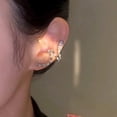 thumbnail image 4 of CZ Snake Ear Cuff Cartilage Non Pierced Clip On Earring for Women Animal Fake Huggie Hoop Climber Open Wrap Earrings, 4 of 6