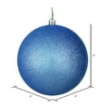thumbnail image 2 of Vickerman 4" Periwinkle Glitter Ball Ornament, 6 per Bag, 2 of 5